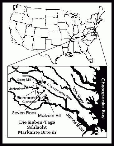 Die Sieben-Tage-Schlacht: Markante Orte in Virginia